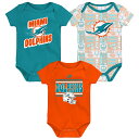 【公式グッズ】NFL ドルフィンズ ロンパースセット Outerstuff(アウタースタッフ) ベビー アクア (24 Infant Play Day 3 Pi...