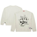 【公式グッズ】NFL ジェッツ トレーナー Mitchell & Ness/ミッチェル&ネス レディース クリーム (NFL WOMEN'S LOGO LT CREW 3.0)