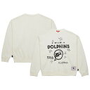 【公式グッズ】NFL ドルフィンズ トレーナー Mitchell & Ness/ミッチェル&ネス レディース クリーム (NFL WOMEN'S LOGO LT CREW 3.0)