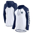 【公式グッズ】NFL カウボーイズ パーカー Fanatics(ファナティクス) レディース ホワイト (24 Women's LC Sleeve Script...
