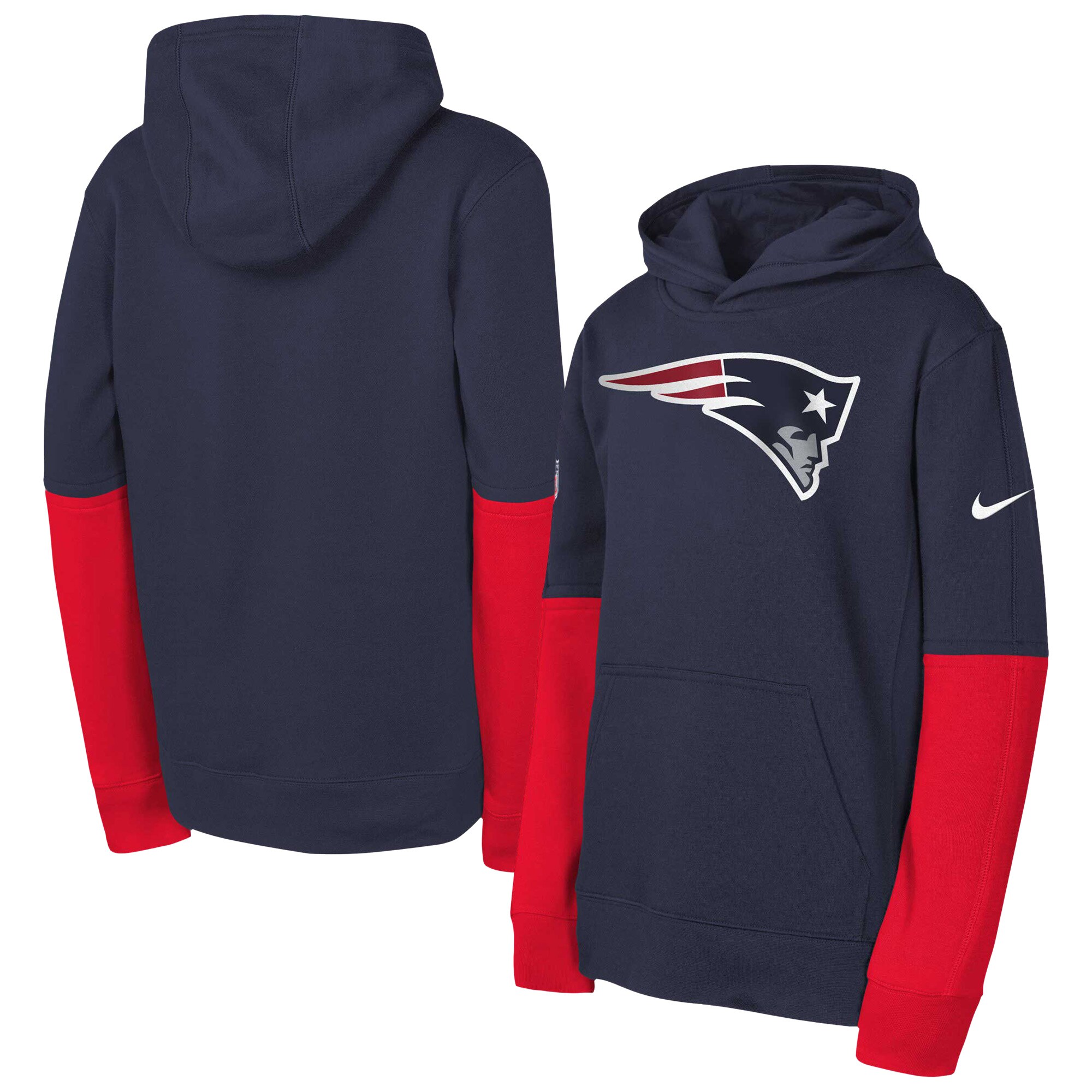 【公式グッズ】NFL ペイトリオッツ プルオーバー パーカー Nike ナイキ キッズ ネイビー (24 Youth Nike Team Issue Club Pullover Hood)