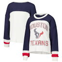 【公式グッズ】NFL テキサンズ ラグラン 長袖 Tシャツ '47 /フォーティーセブン レディース クリーム (DOUBLE HEADER CURVE TONI L T W)