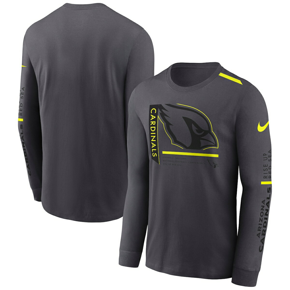 【公式グッズ】NFL カーディナルス 長袖 Tシャツ Nike/ナイキ メンズ アンスラサイト (23 MEN'S NIKE VOLT LONG SLEEVE DRI FIT TEE)