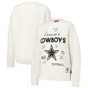 【公式グッズ】NFL カウボーイズ トレーナー Mitchell & Ness/ミッチェル&ネス レディース クリーム (LOGO LT CREW 3.0 W)