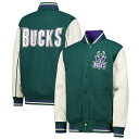 【公式グッズ】NBA バックス ジャケット Mitchell & Ness/ミッチェル&ネス キッズ グリーン (NBA OST MNC FA24 Youth Varsity Team Jacket)