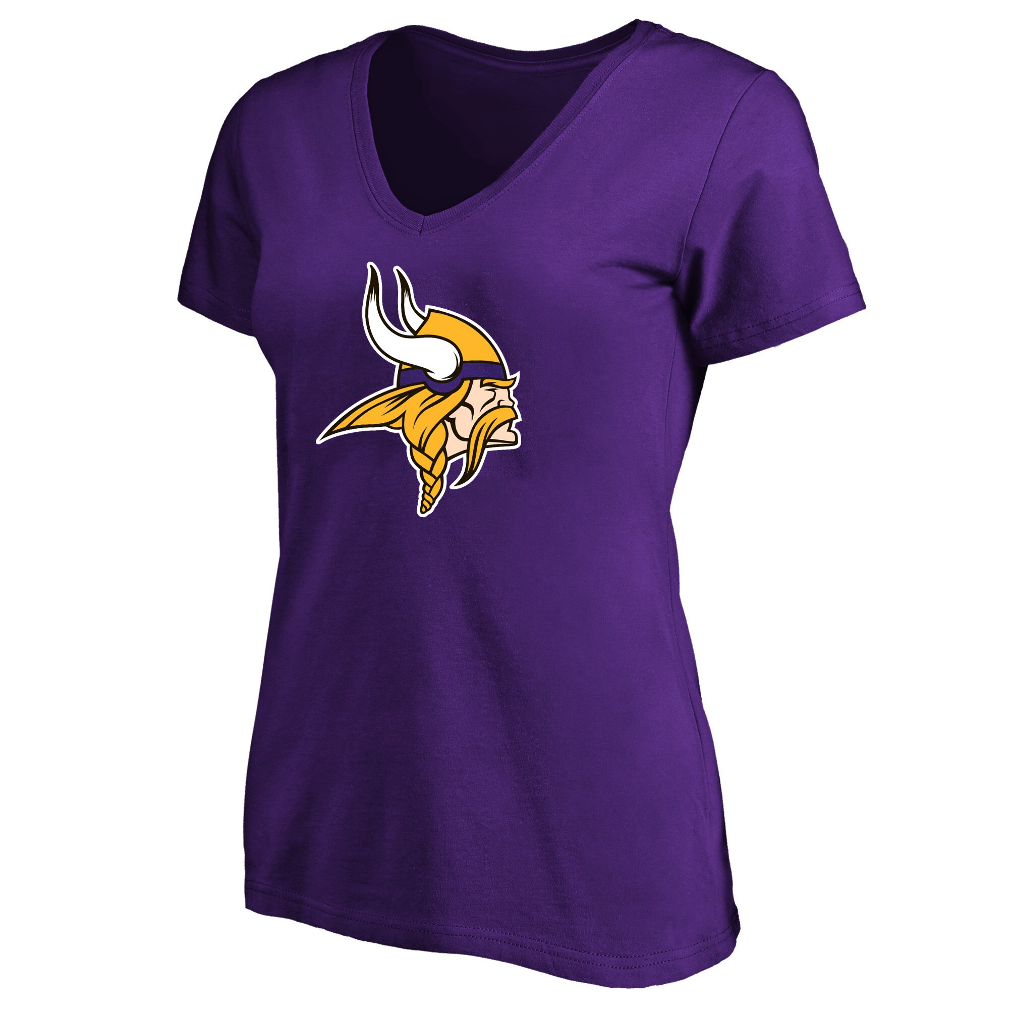 【公式グッズ】NFL バイキングス Vネック Tシャツ (プラスサイズ) Fanatics/ファナティクス レディース パープル (NFL Womens Plu...