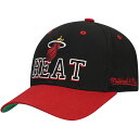 エントリーでポイント 5倍【公式グッズ】NBA ヒート アジャスタブルキャップ Mitchell & Ness(ミッチェル&ネス) メンズ ブラック (24 N...