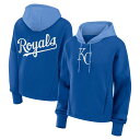 エントリーでポイント 5倍【公式グッズ】MLB ロイヤルズ プルオーバー パーカー Fanatics(ファナティクス) レディース ロイヤル (FANATICS OVERSIZED, HIGH HIP, LEGACY FLEECE POH)(4)
