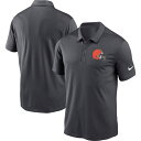 【公式グッズ】NFL ブラウンズ ポロシャツ Nike ナイキ メンズ チャコール (20 Mens Fan Gear Franchise Polo)(4)