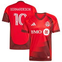 【公式グッズ】MLS トロントFC ベルナルデスキ レプリカ ユニフォーム Adidas(アディダス) メンズ レッド (2025 Men's MLS Replica Player Jersey)