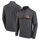 【公式グッズ】NFL ブラウンズ プルオーバー Fanatics(ファナティクス) メンズ チャコール (NFL Head to Head Quarter Zip)(4)