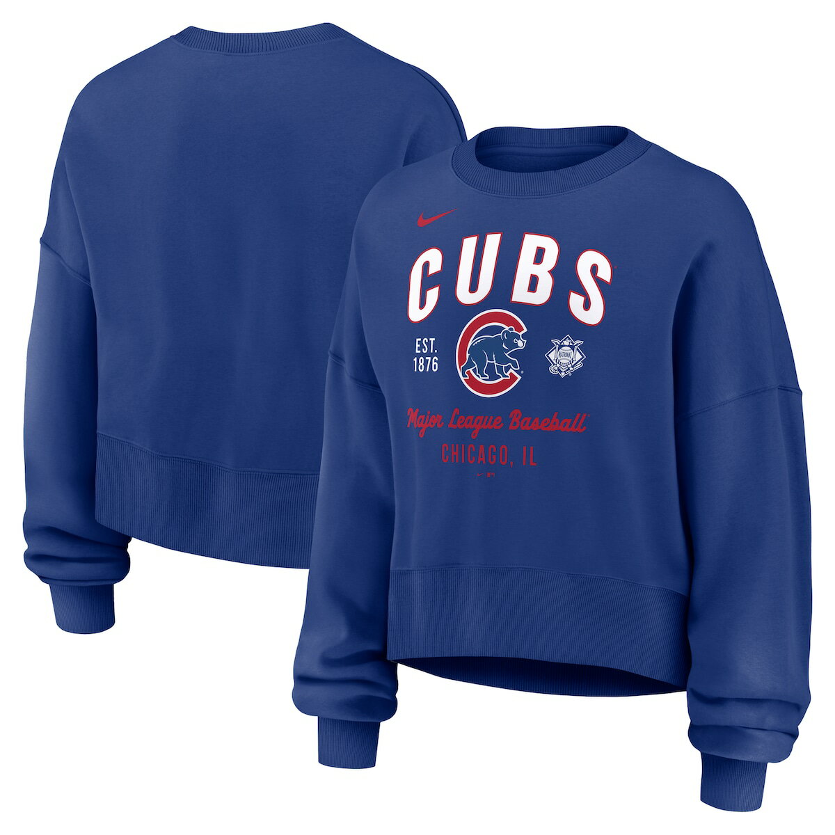 【公式グッズ】MLB カブス トレーナー Nike ナイキ レディース ロイヤル (Women's Nike MLB Crewneck Fleece)