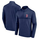 エントリーでポイント 5倍【公式グッズ】MLB レッドソックス プルオーバー Fanatics(ファナティクス) メンズ ヘザーネイビー (MLB Head to Head Quarter Zip)(4)