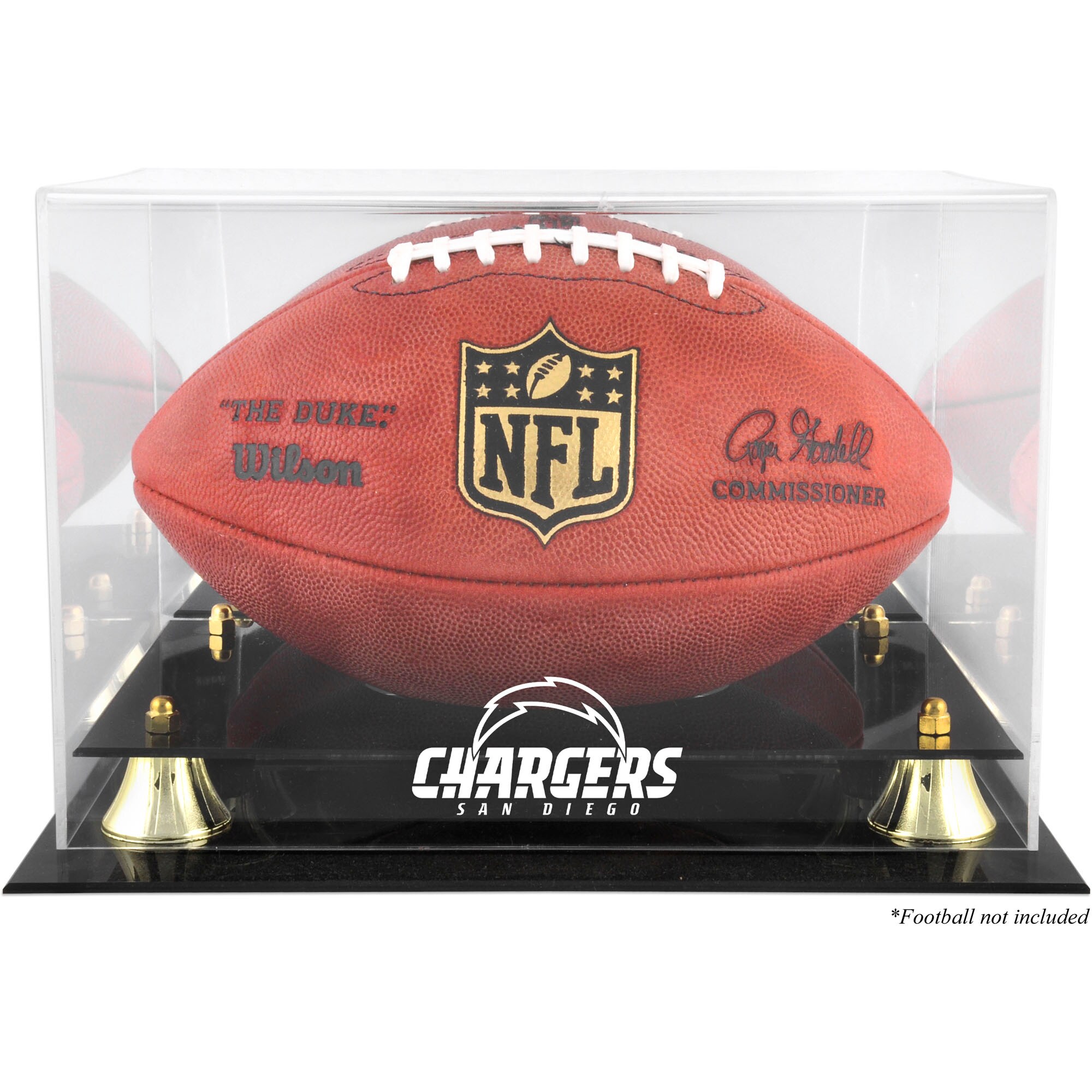 【公式グッズ】NFL チャージャーズ ボール ディスプレイケース Fanatics（ファナティクス） (Golden Classic Football Display Case Mirror Back NFL)