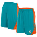 【公式グッズ】NFL ドルフィンズ カジュアル ショーツ Fanatics(ファナティクス) メンズ アクア (MENS NFL SP25 No Defense Poly Short)