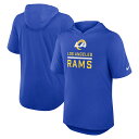 エントリーでポイント 5倍【公式グッズ】NFL ラムズ フード付き Tシャツ Nike ナイキ メンズ ロイヤル (Men's Nike SS Hoodie Top)(4)