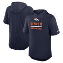 【公式グッズ】NFL ブロンコス フード付き Tシャツ Nike ナイキ メンズ ネイビー (Men's Nike SS Hoodie Top)