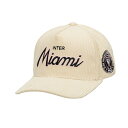【公式グッズ】MLS インテルマイアミCF アジャスタブル キャップ Mitchell & Ness/ミッチェル&ネス メンズ クリーム (MNC S25 Men's Corduroy Off Pro Snapback)