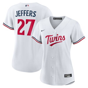 【公式グッズ】MLB ツインズ ライアン・ジェファーズ ホーム ユニフォーム (レプリカ) Nike ナイキ レディース ホワイト (Women's Nike 1.0 Replica Player Jersey)