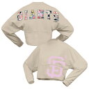 【公式グッズ】MLB ジャイアンツ 長袖 Tシャツ Fanatics(ファナティクス) レディース クリーム (FLORAL PREPPY CROPPED JE...