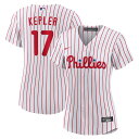 【公式グッズ】MLB フィリーズ マックス・ケプラー ホーム ユニフォーム (レプリカ) Nike/ナイキ レディース ホワイト (Women's Nike 1...