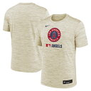 【公式グッズ】MLB エンゼルス Tシャツ Nike/ナイキ メンズ クリーム (Men's Nike AC City Connect Velocity Tee)