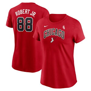 エントリーでポイント 5倍【公式グッズ】MLB ホワイトソックス ルイス・ロベルト・ジュニア Tシャツ Nike ナイキ レディース レッド (Nike Fuse N&N Women's City Connect 2.0)