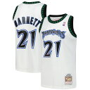 【公式グッズ】NBA ティンバーウルブズ ケビン・ガーネット ユニフォーム Mitchell & Ness(ミッチェル&ネス) メンズ ホワイト (MNC NBA HWC Mens Swingman Jersey)