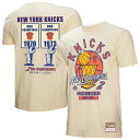 【公式グッズ】NBA ニックス Tシャツ Mitchell & Ness/ミッチェル&ネス メンズ クリーム (Mens MNC Hardwood Classics NBA CHAMPIONS Vintage SS Tee)