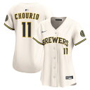 【公式グッズ】MLB ブルワーズ ジャクソン・チョウリオ ホーム リミテッド ユニフォーム Nike/ナイキ レディース クリーム (2025 Nike Women's Ltd Players Jerseys - FTF NTP Master Style)