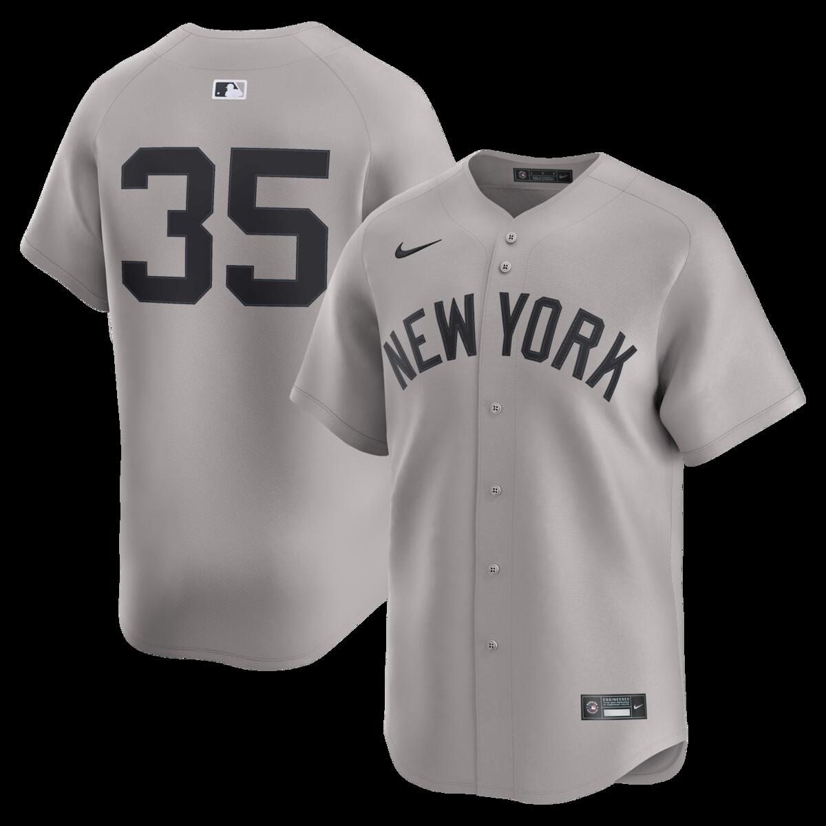 【公式グッズ】MLB ヤンキース コディ・ベリンジャー ユニフォーム Nike/ナイキ メンズ グレイ (2025 Nike Men's Ltd Players Jerseys - FTF NTP Master Style)