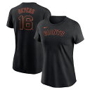 【公式グッズ】MLB ジャイアンツ ラファエル・デヴァース Tシャツ Nike/ナイキ レディース ブラック (Women's 2026 N&N Tee)