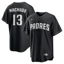 【公式グッズ】MLB パドレス マニー・マチャド ユニフォーム Nike ナイキ メンズ ブラック (Men's Replica Lights Out Jersey)