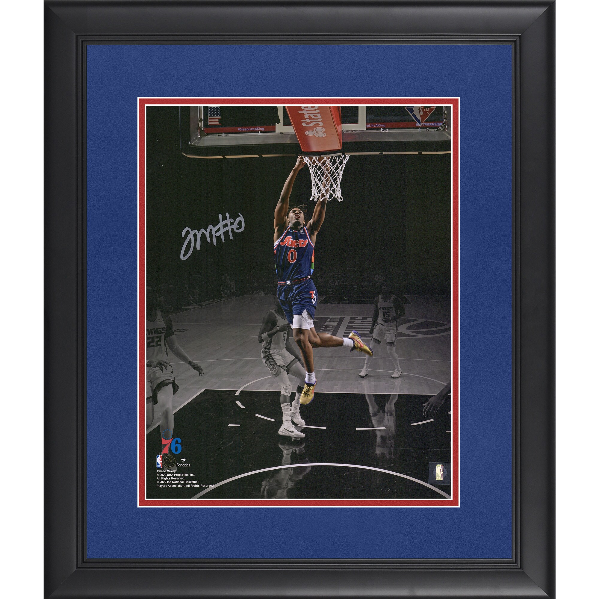 【公式シリアル番号付】NBA 76ers タイリース・マクシー 直筆サイン入り フォト （11x14） Fanatics Authentic/ファナティクスオーセンティック (AUT FR 11x14 PHOTO 45369)