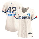 【公式グッズ】MLB ドジャース ジャッキー・ロビンソン シティコネクト リミテッド ユニフォーム Nike/ナイキ レディース クリーム (SP25 Nike Womens Limited Carryover City Connect Player Jersey)