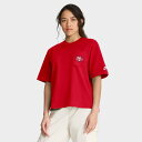 【公式グッズ】NFL 49ers Tシャツ Nike/ナイキ レディース スカーレット (25 Women's Nike Rewind Boxy Pocket SST)|詳細画像