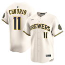 【公式グッズ】MLB ブルワーズ ジャクソン・チョウリオ ホーム リミテッド ユニフォーム Nike/ナイキ メンズ クリーム (2025 Nike Men's Ltd Players Jerseys - FTF NTP Master Style)