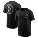 エントリーでポイント7倍【公式グッズ】MLB レッドソックス Tシャツ Nike/ナイキ メンズ ブラック (Men's Nike Lights Out Bar Loading Cotton Tee)