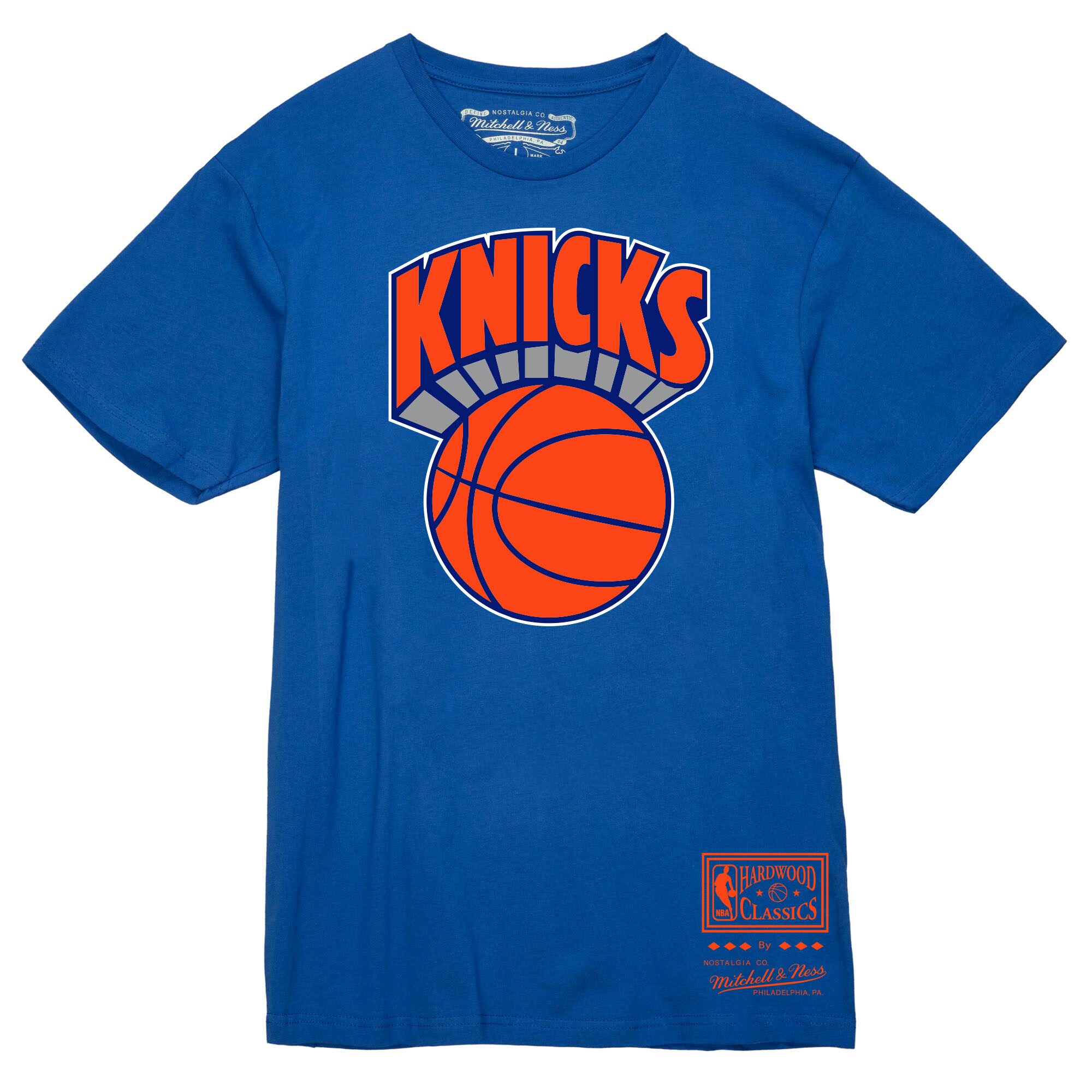 【公式グッズ】NBA ニックス Tシャツ Mitchell & Ness/ミッチェル＆ネス メンズ ブルー (Mens MNC NBA Hardwood Classics Vintage Logo SS Tee)(4)