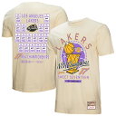 【公式グッズ】NBA レイカーズ Tシャツ Mitchell & Ness/ミッチェル&ネス メンズ クリーム (Mens MNC Hardwood Classics NBA CHAMPIONS Vintage SS Tee)