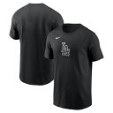 【公式グッズ】MLB ドジャース Tシャツ Nike ナイキ メンズ ブラック (Men's Nike Lights Out Black Color Pop Cotton Tee)
