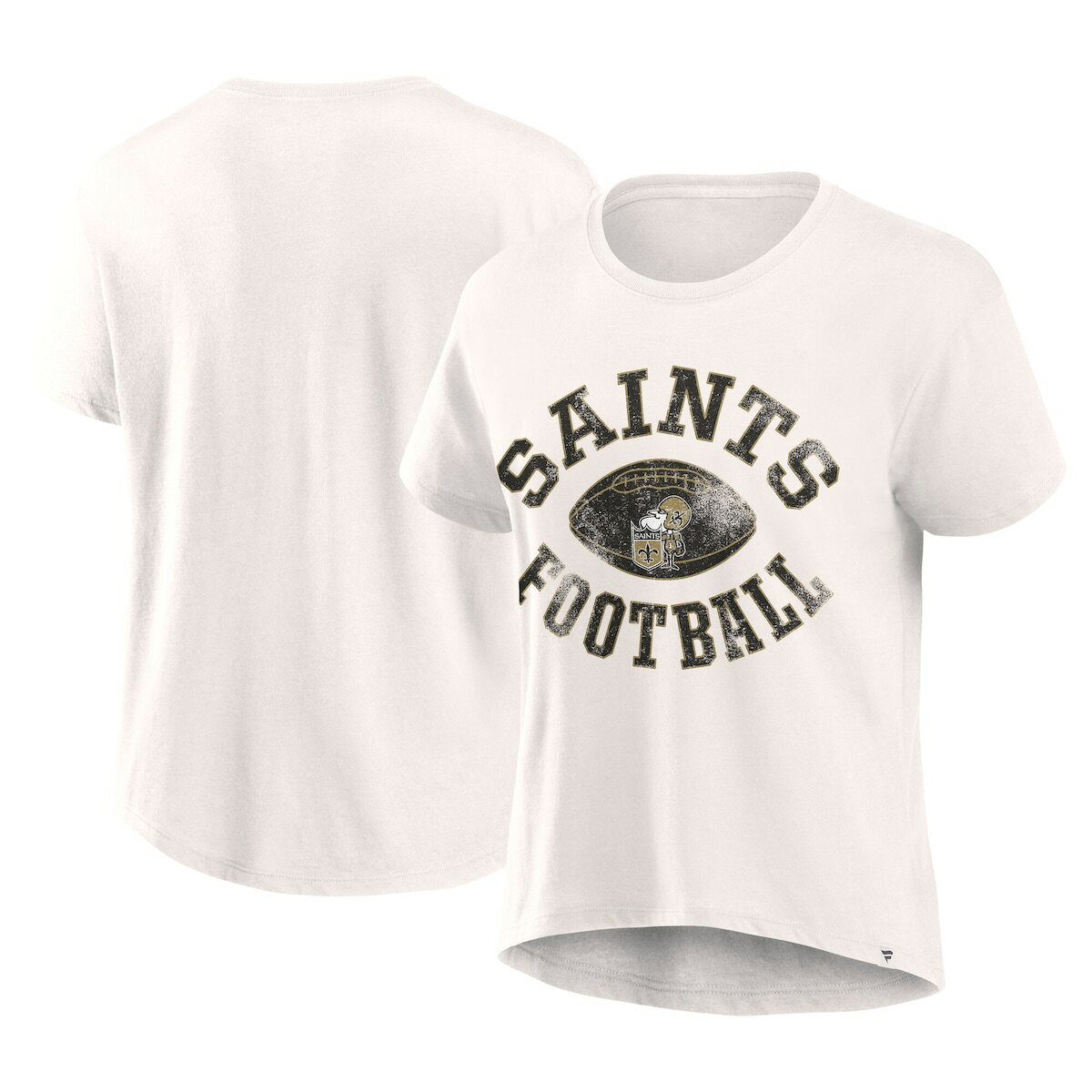 【公式グッズ】NFL セインツ Tシャツ Fanatics（ファナティクス） レディース クリーム (24 Women's Football Home Cotton Modal Short Sleeve Fashion Tee)