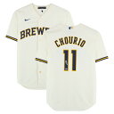 【MLB公式ホログラム付】MLB ブルワーズ ジャクソン・チョウリオ 直筆サイン入り ユニフォーム Fanatics Authentic/ファナティクスオーセンティック クリーム (AUT BB JERSEY 45541)