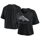 【公式グッズ】NFL ブロンコス ラグラン シャツ (Vネック) Fanatics/ファナティクス レディース ブラック (NFL Womens Blackout Fashion Jersey)