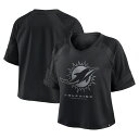 【公式グッズ】NFL ドルフィンズ ラグラン シャツ (Vネック) Fanatics/ファナティクス レディース ブラック (NFL Womens Blackout Fashion Jersey)