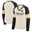 【公式グッズ】NFL スティーラーズ 長袖 Tシャツ Fanatics/ファナティクス レディース クリーム (NFL Womens Hometown Lace Up LST)