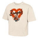 【公式グッズ】NFL ベンガルズ Tシャツ Outerstuff キッズサイズ クリーム (NFL Girls Spray Heart SST)