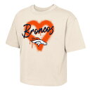 【公式グッズ】NFL ブロンコス Tシャツ Outerstuff キッズサイズ クリーム (NFL Girls Spray Heart SST)
