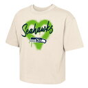 【公式グッズ】NFL シーホークス Tシャツ Outerstuff キッズサイズ クリーム (NFL Girls Spray Heart SST)