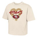 【公式グッズ】NFL 49ers Tシャツ Outerstuff キッズサイズ クリーム (NFL Girls Spray Heart SST)